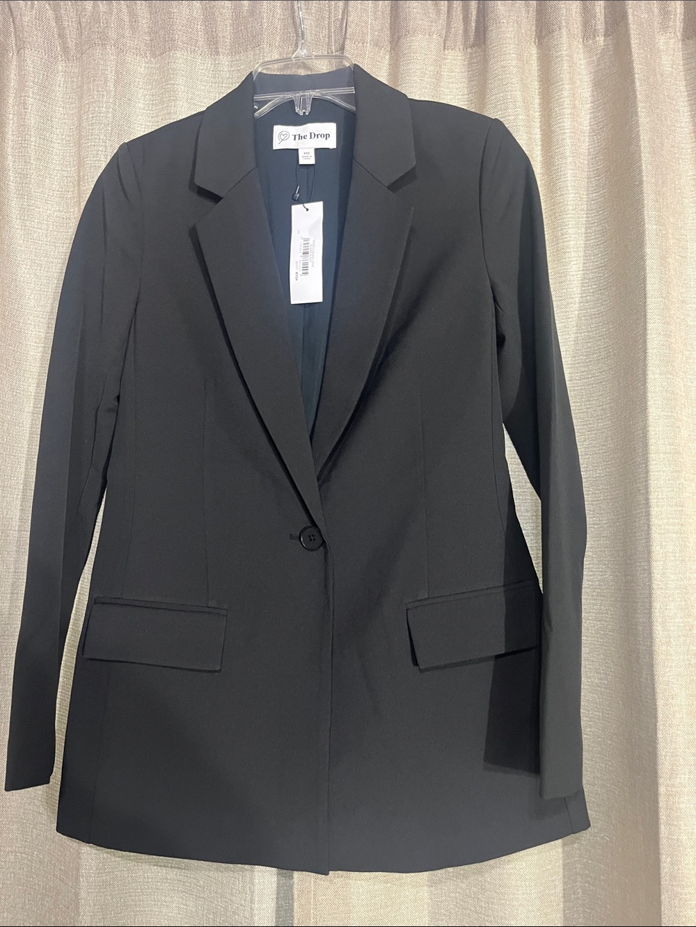The Drop Women's Black Single-Button Blazer